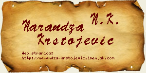 Narandža Krstojević vizit kartica